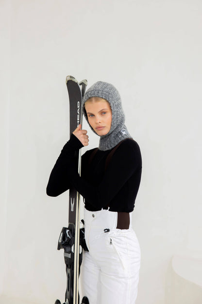The Alpaca Balaclava Fitted Hood - Alpine Cloud - AW25