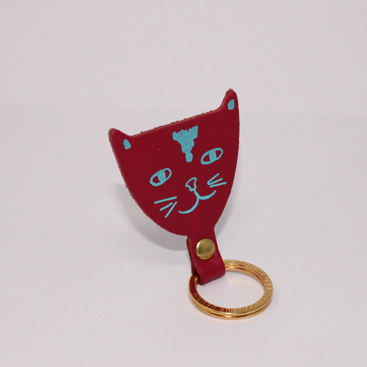 Cat Key Fob: Turquoise