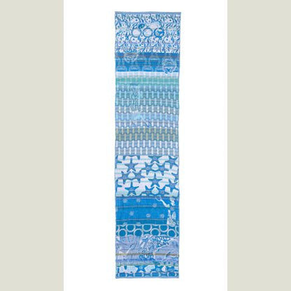 French Jacquard Scarf  - Olympe Cyan