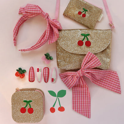 Cherry Dreams Glitter Mini Purse