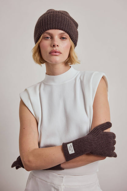 Cashmere Gloves - Chocolate Brown - AW26