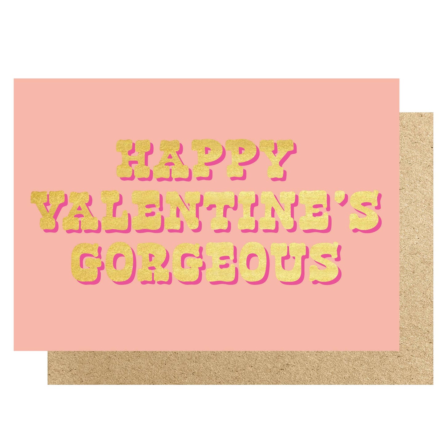 Happy Valentine's Gorgeous peach card