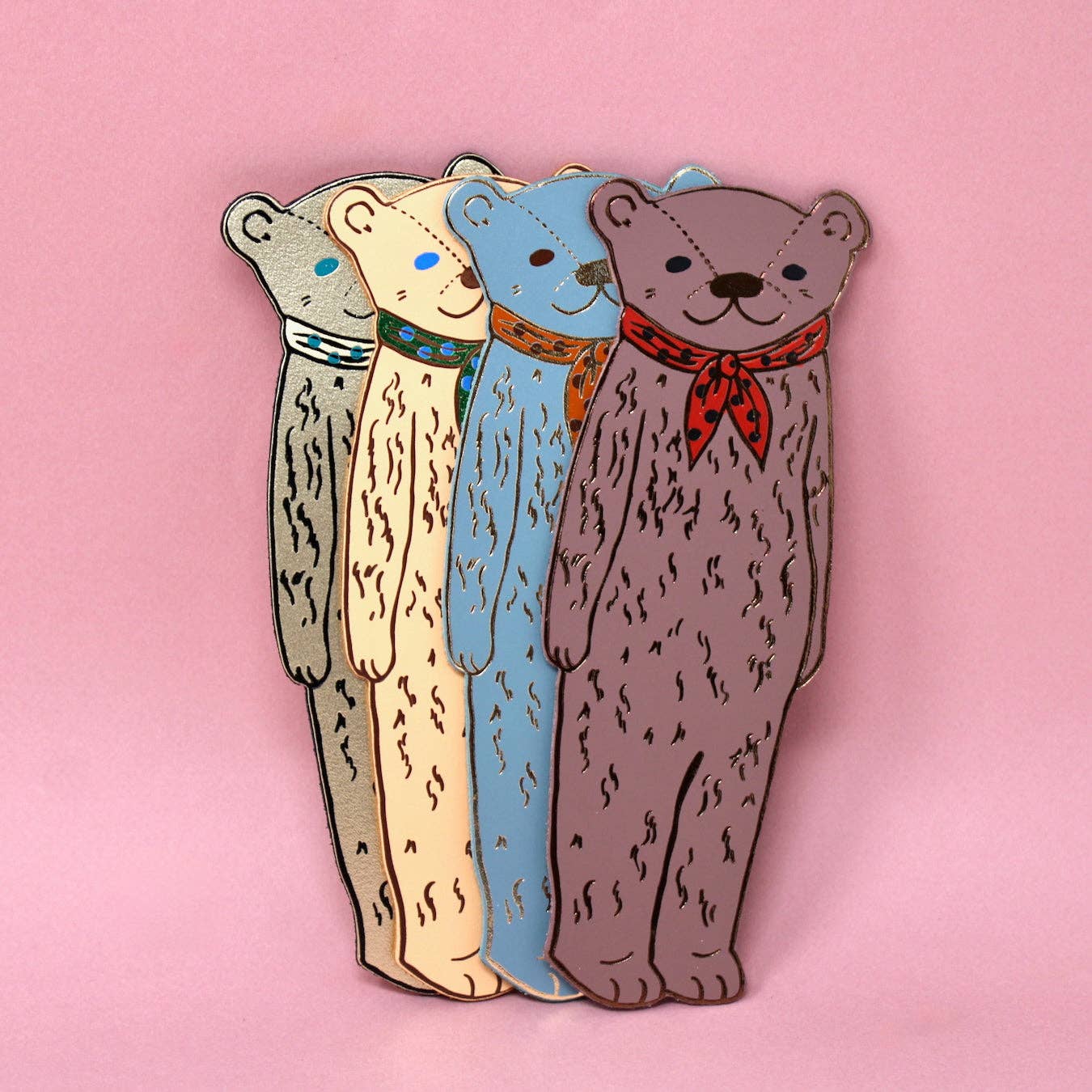 Bear Bookmark: Peach