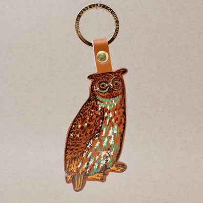 Nocturnal Owl Key Fob: Grey