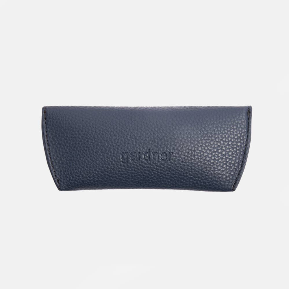 Navy Flap Glasses Case