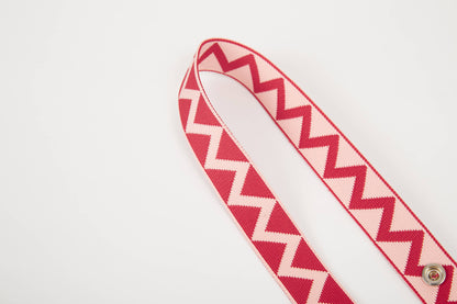 Zigzag Fabric adjustable strap: Red
