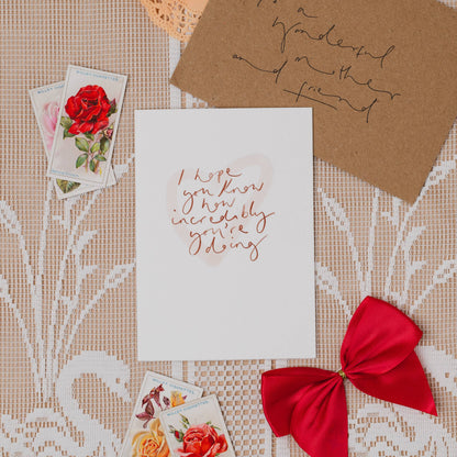 I Hope You Know How Incredibly You're Doing New Baby Card: Naked