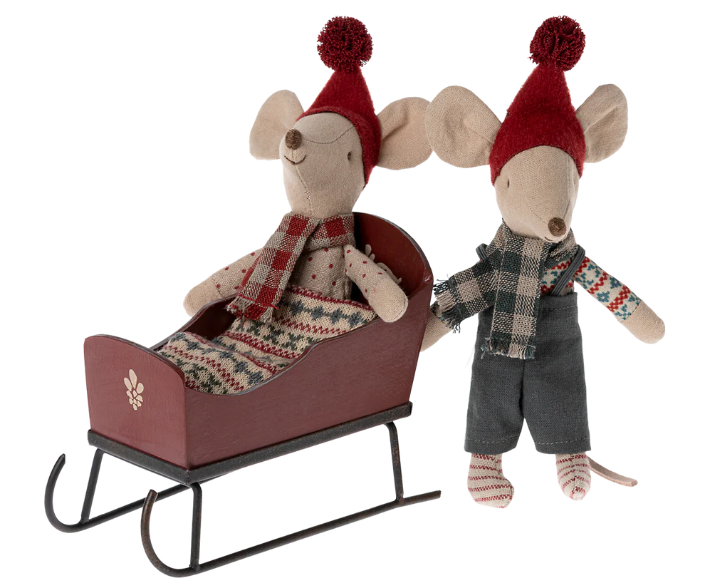 Mouse Sleigh - Red