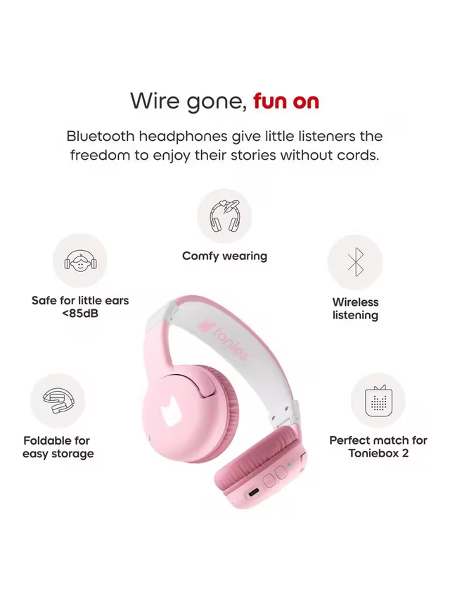 Tonies Bluetooth Headphones - Cloud Pink