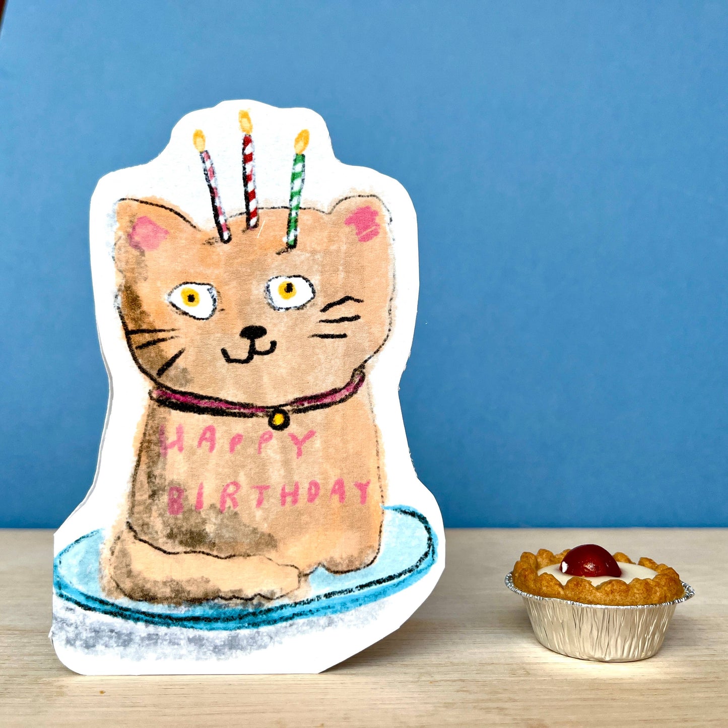 Cat Dream Cake Card