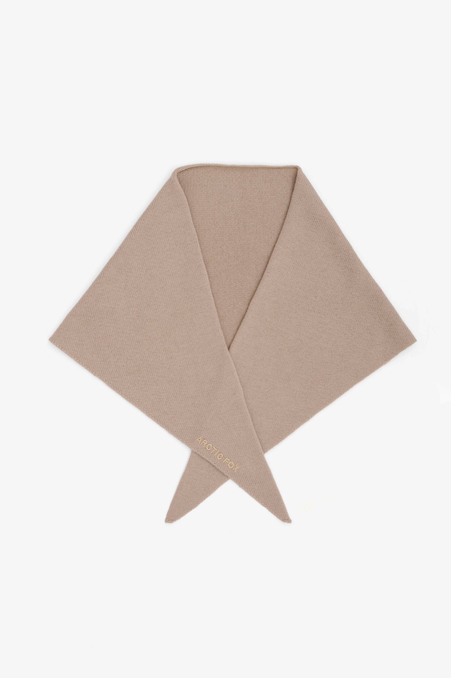 Merino Wool Triangle Scarf - Soft Taupe - AW25