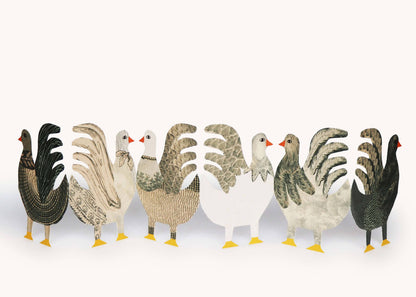 Chickens Concertina Card