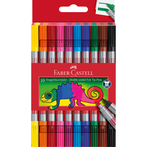 Faber-Castell Double Fibre-tip Pen Set of 10