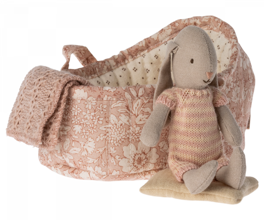 Baby Bunny in Carry Cot - Pink