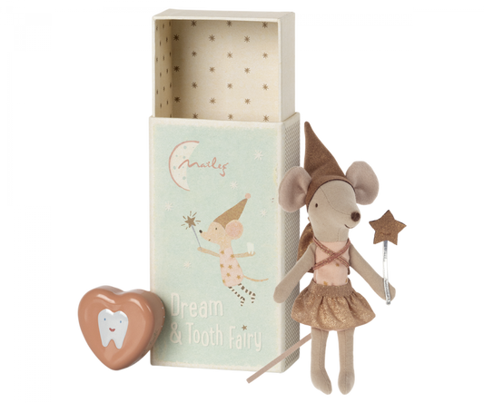 Tooth Fairy Mouse In Matchbox - Rose