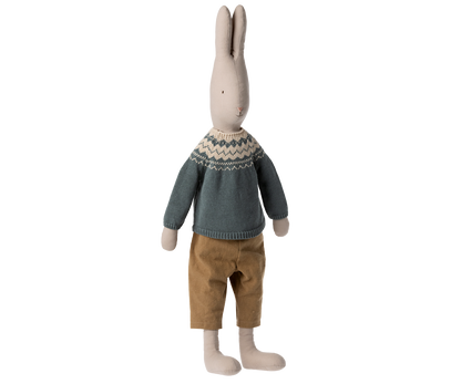 Rabbit Size 5, Pants and Knitted Sweater