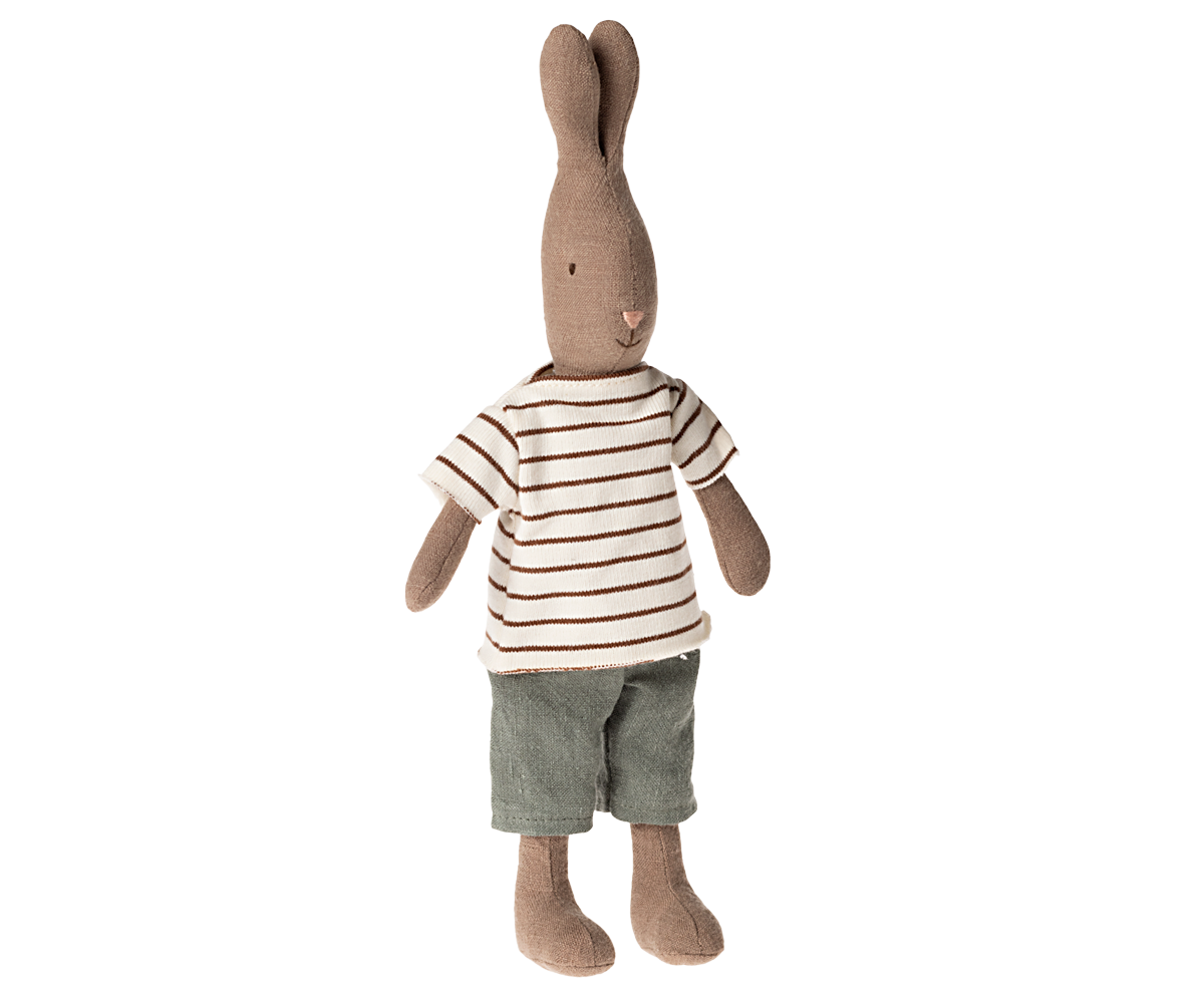 Rabbit Size 2 - Brown - Striped Blouse and Pants