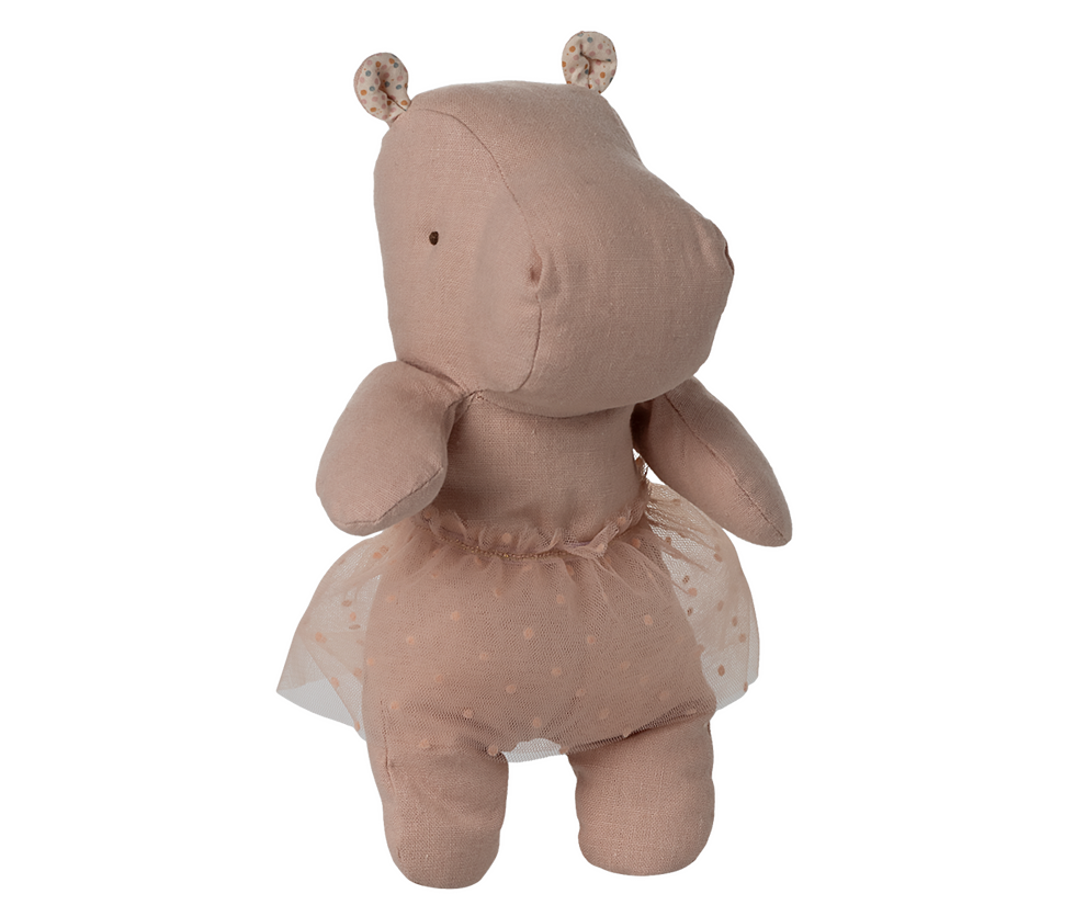Safari friends Small Hippo With Skirt - Soft rose