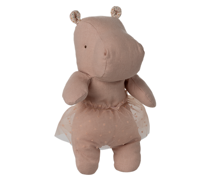 Safari friends Small Hippo With Skirt - Soft rose