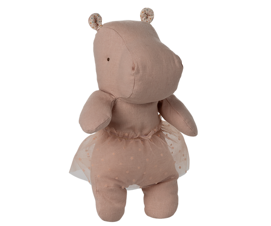 Safari friends Small Hippo With Skirt - Soft rose