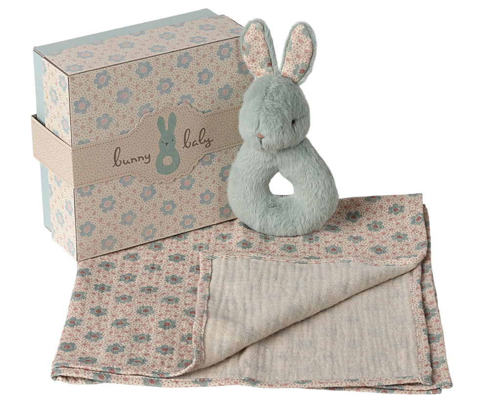 Bunny rattle set - Mint