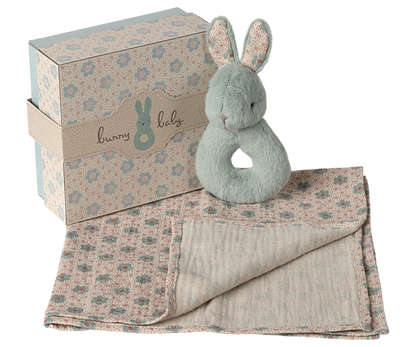 Bunny rattle set - Mint