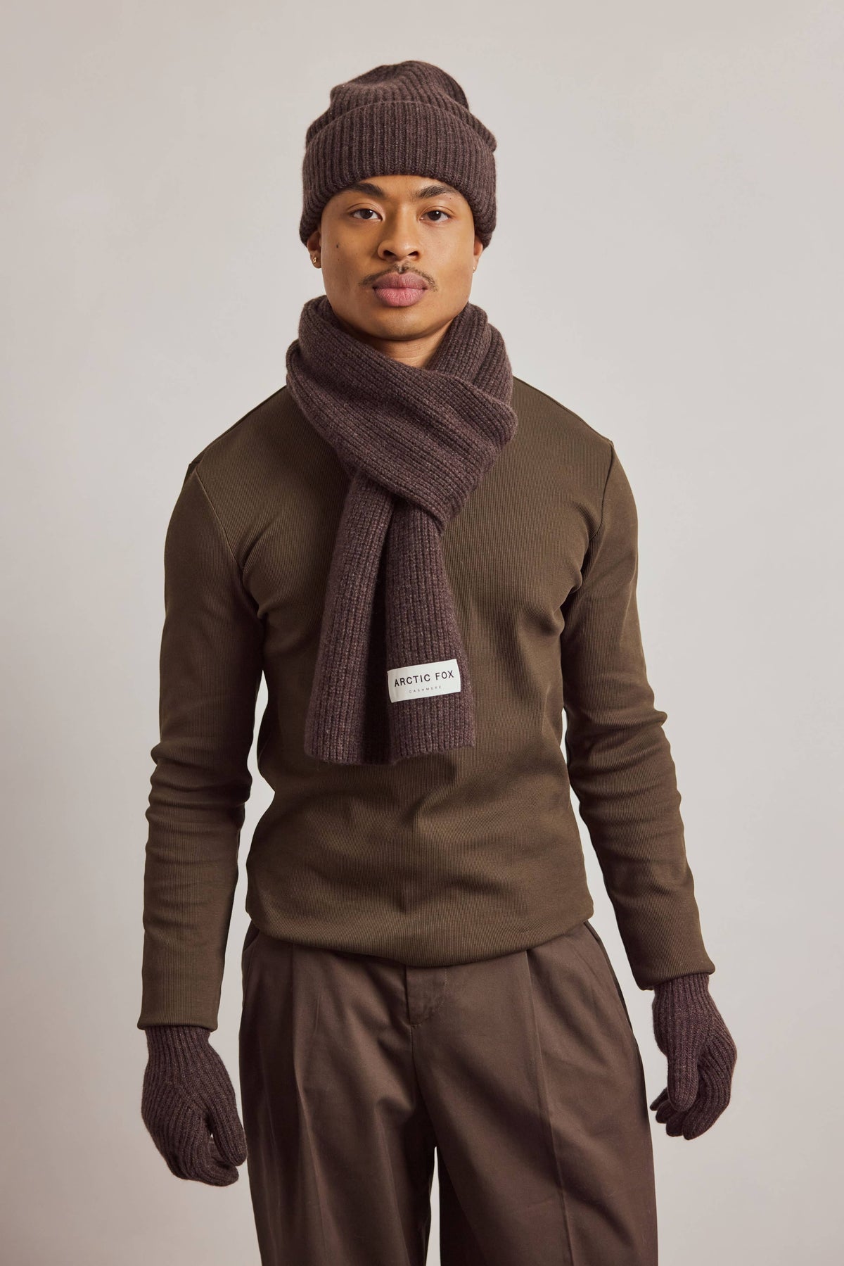 Cashmere Scarf - Chocolate Brown - AW26
