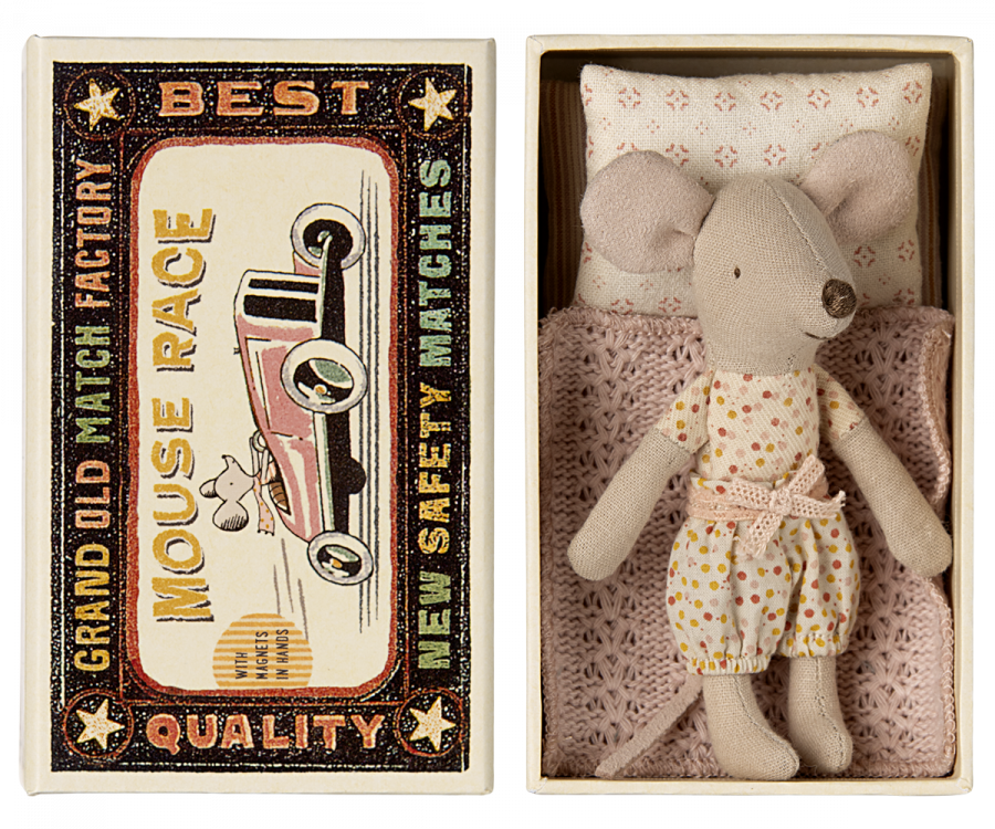 Little Sister Mouse in Matchbox