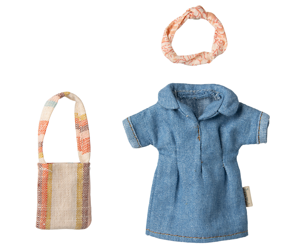 Denim Dress and Bag - Mum Mouse