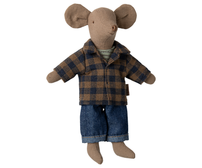 Brown Checked Shirt and Pants - Dad Mouse