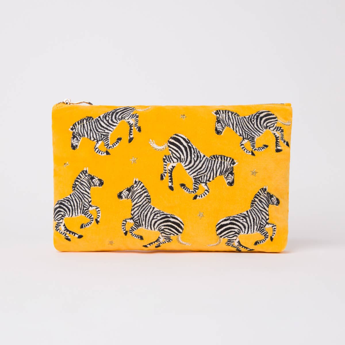 Zebra Everyday Pouch: Yellow / Velvet