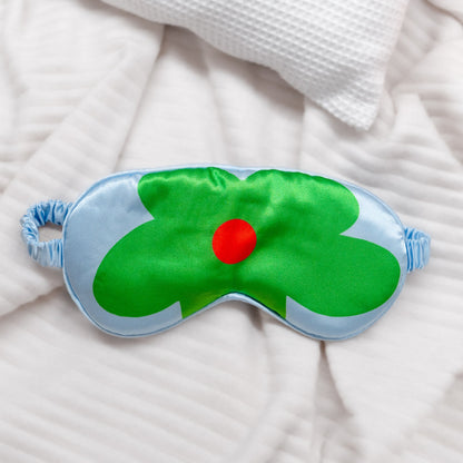 Eye Mask - Green Flower
