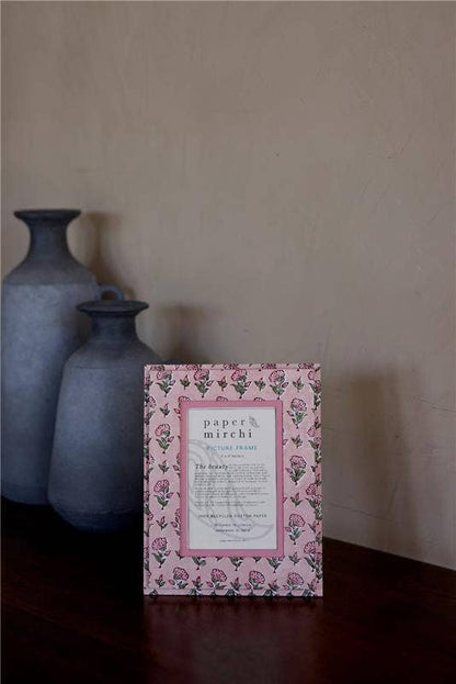 Block Printed Picture Frame (4x6) - Ditsy Floral Blush