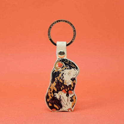 Guinea Pig Keyring: Cream