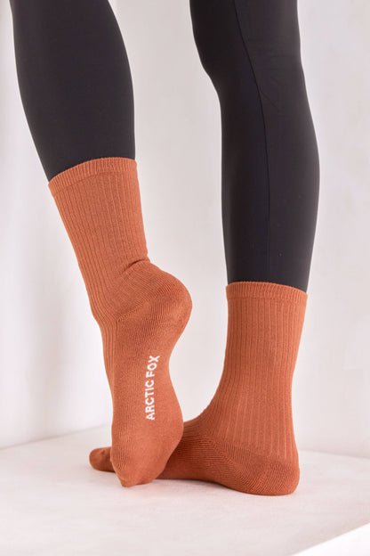 The Everyday Socks - 100% Bamboo - Terracotta Clay - AW25