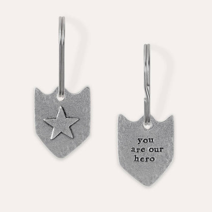 'You are My Hero' Star Medal Keyring: You are my hero