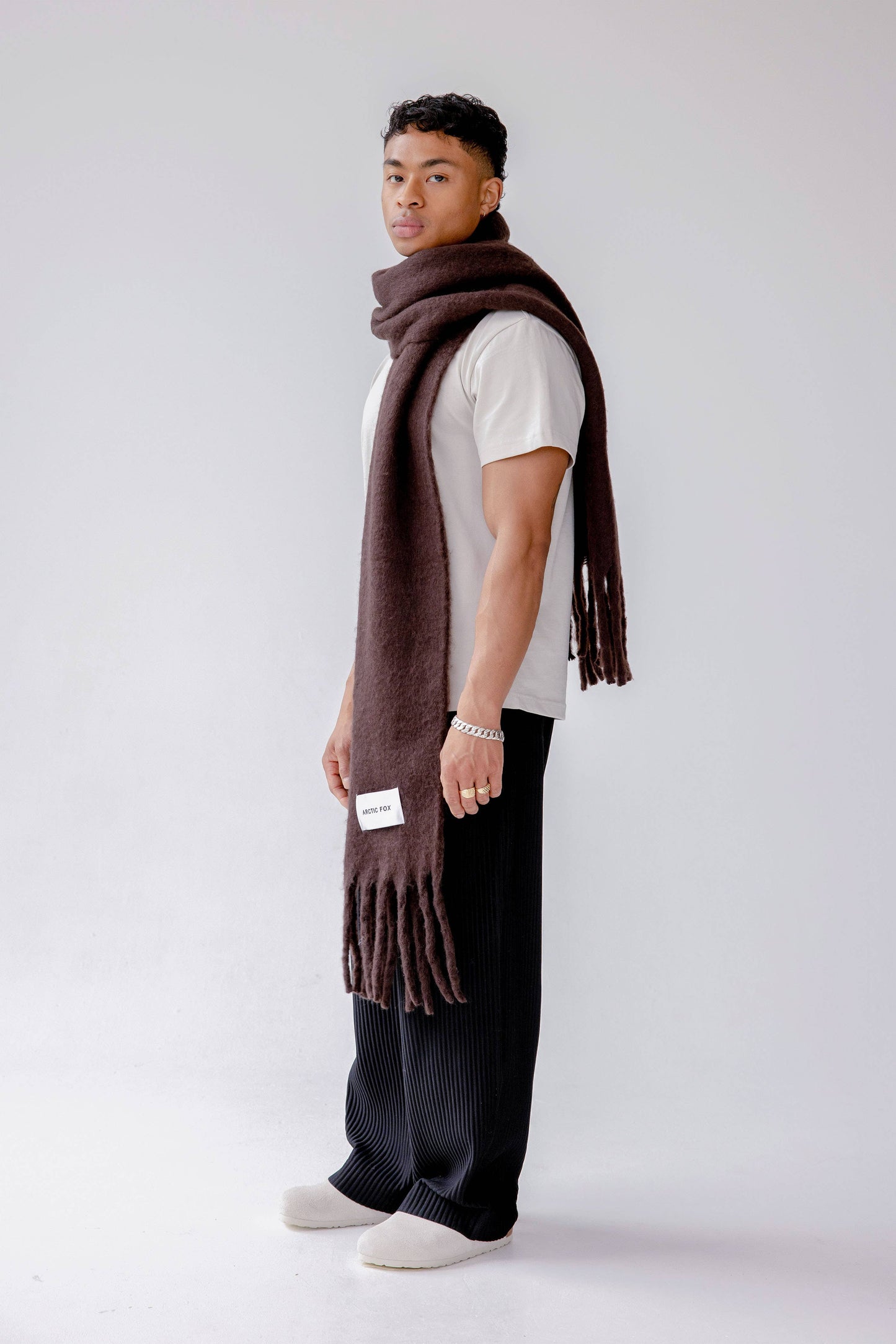 The Reykjavik Scarf - 100% Recycled - Ground Coffee - AW25