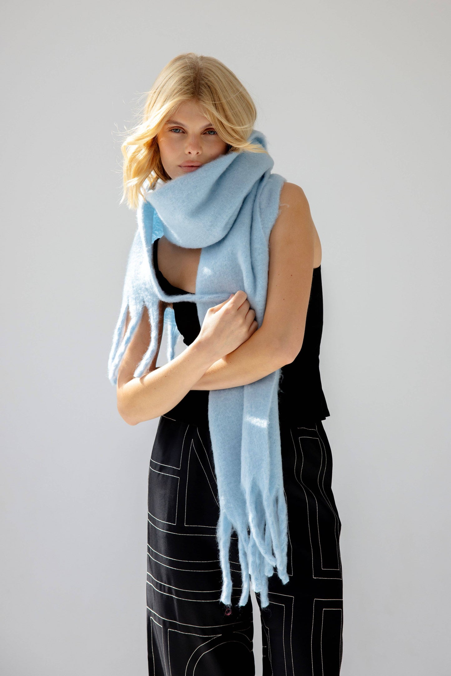 The Stockholm Scarf - 100% Recycled - Glacier Blue - AW24