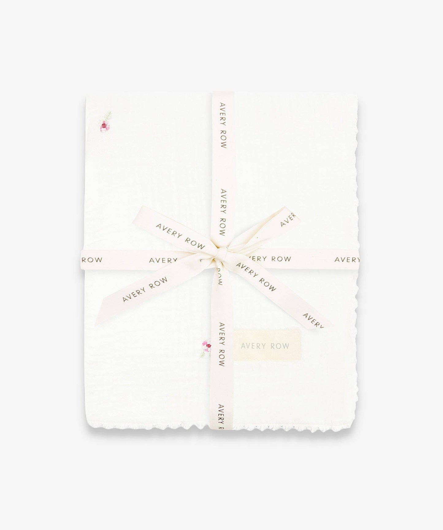 Embroidered Muslin Blanket - Anemone