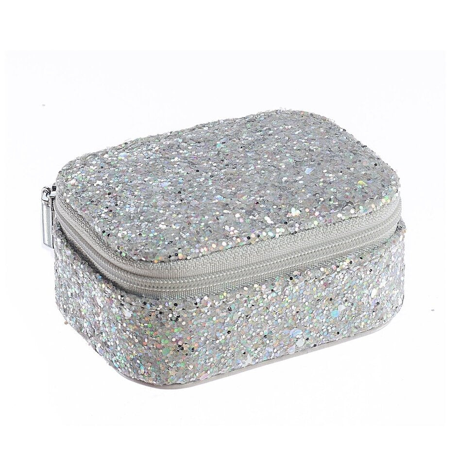 Confetti Glitter Mini Jewellery Box - Silver