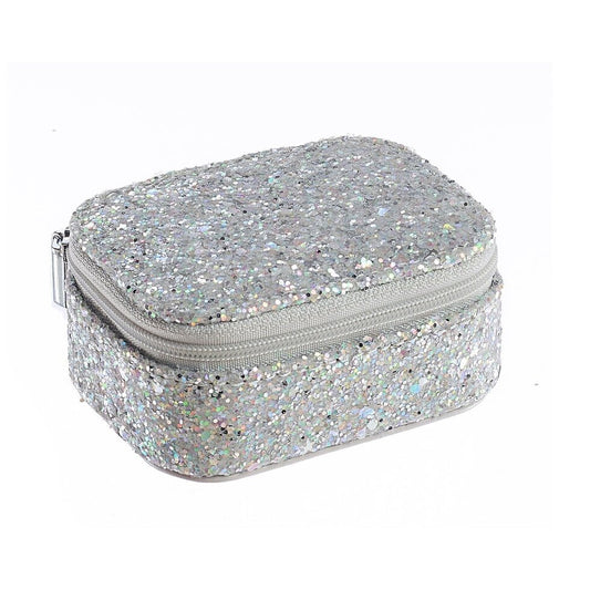Confetti Glitter Mini Jewellery Box - Silver