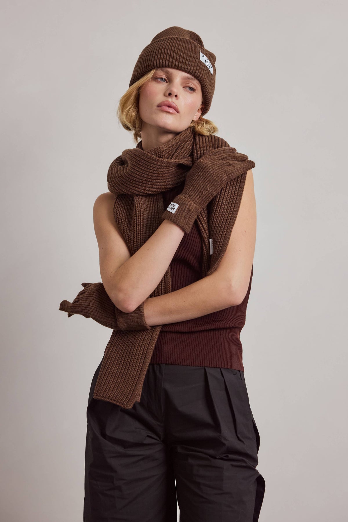 Recycled Bottle Scarf - Chocolate - AW26