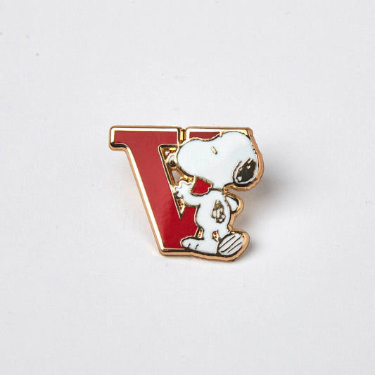 Peanuts Alphabet Pin - V