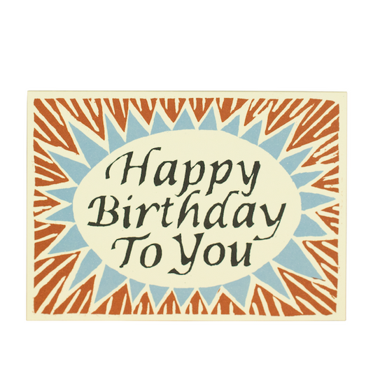 Card - Happy Birthday to You (Brown And Blue)