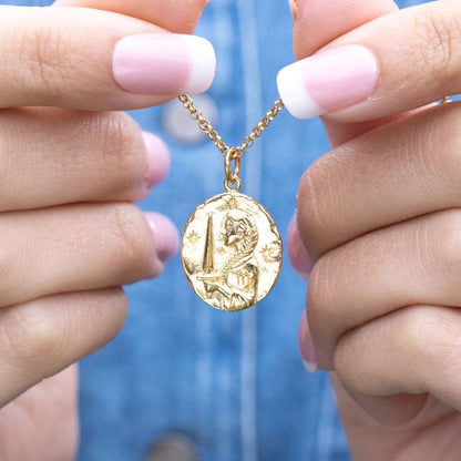 Gold Virgo Zodiac Necklace