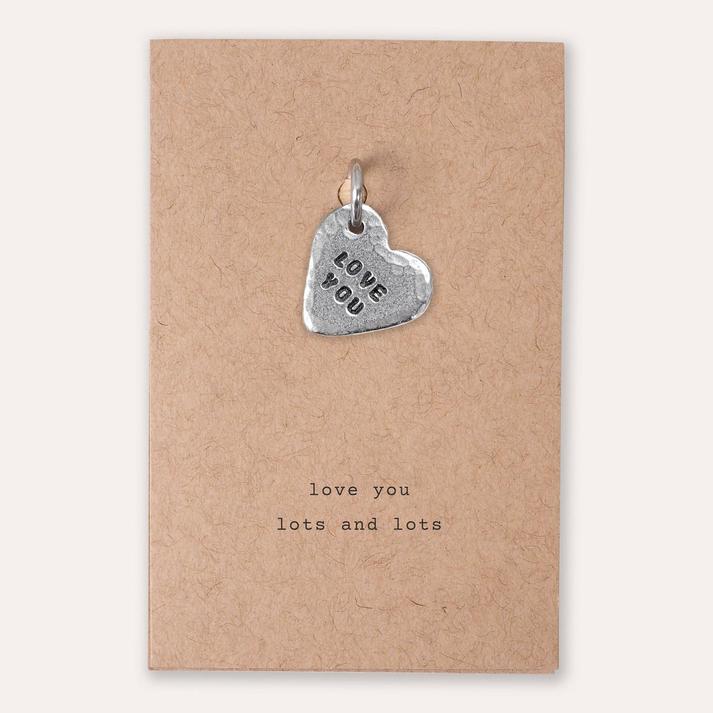 'Love You' Heart Keyring Charm