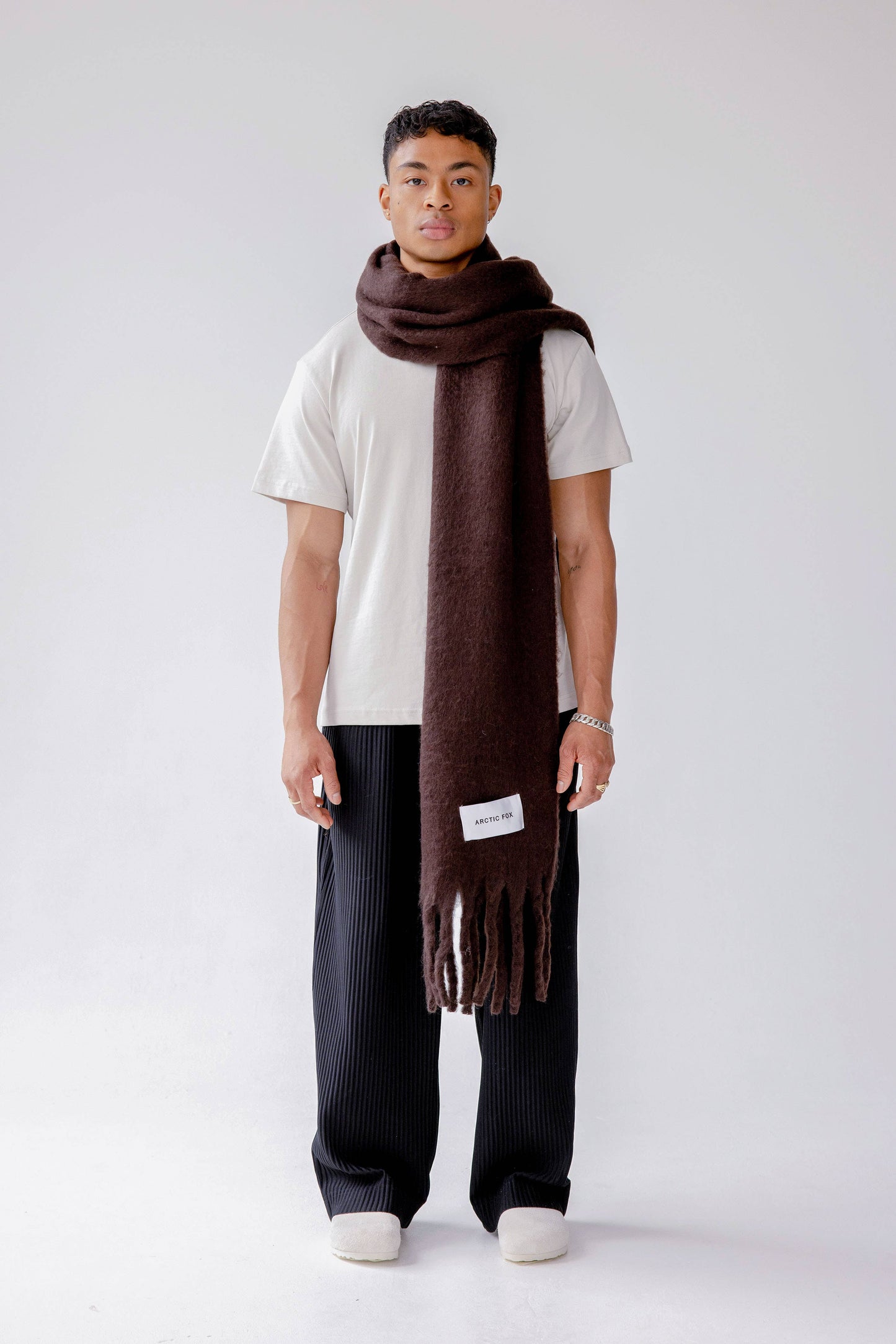 The Reykjavik Scarf - 100% Recycled - Ground Coffee - AW25