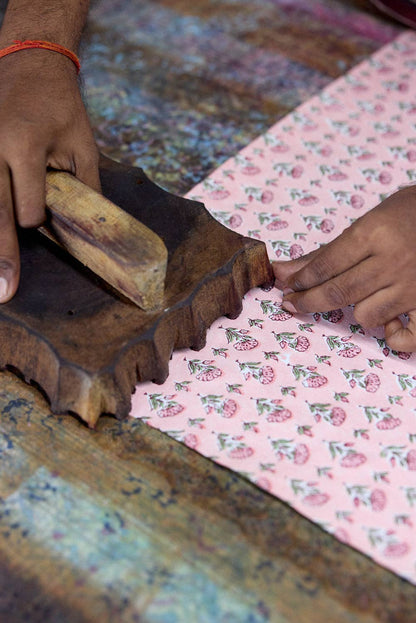 Block Printed Picture Frame (4x6) - Ditsy Floral Blush