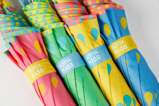 GOTTA KIDS Printed Umbrella Rock the Rain: Blue
