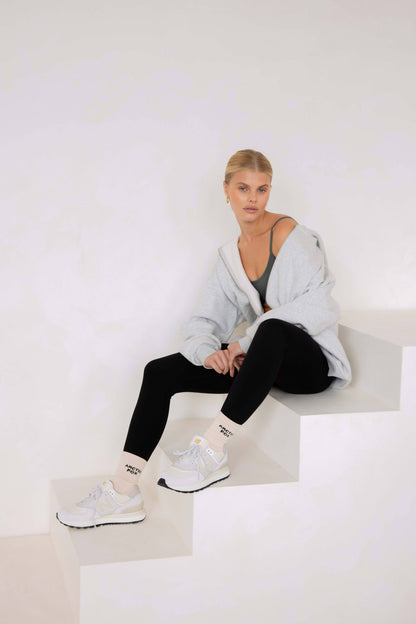 Sporty Socks - 100% Bamboo - Off White - AW25